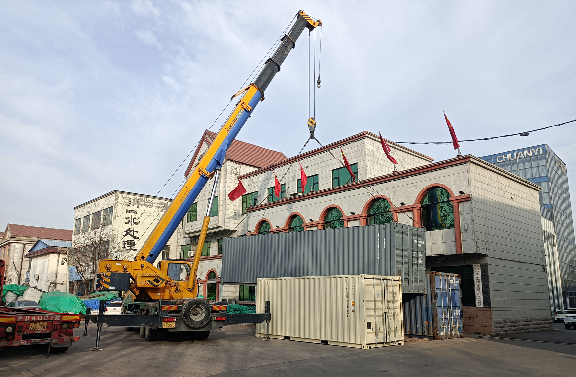 【川一股份】出口南美洲單級水處理設備發上海港